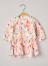 Robe mi-longue doublure manches longues rose CATIMINI fille