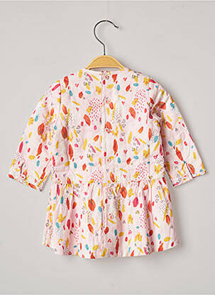 Robe mi-longue doublure manches longues rose CATIMINI fille