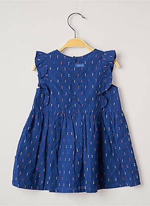 Robe mi-longue manches courtes manches courtes bleu CATIMINI fille