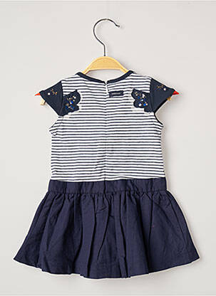 Robe mi-longue manches courtes manches courtes bleu CATIMINI fille