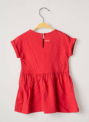 Robe mi-longue manches courtes manches courtes rouge CATIMINI fille