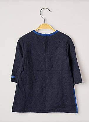 Robe pull fermeture pressionnée manches longues bleu CATIMINI fille