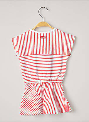 Robe mi-longue manches courtes manches courtes rouge CATIMINI fille