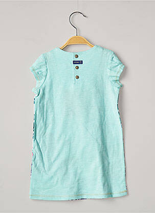 Robe mi-longue manches courtes manches courtes bleu CATIMINI fille