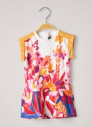 Robe mi-longue fermeture zippée au dos manches longues rouge CATIMINI fille
