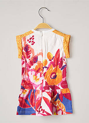 Robe mi-longue fermeture zippée au dos manches longues rouge CATIMINI fille