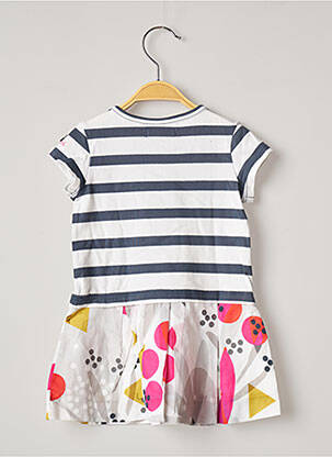 Robe mi-longue doublure manches courtes bleu CATIMINI fille