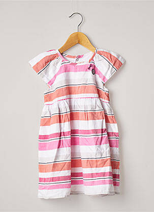 Robe mi-longue doublure manches courtes rose CATIMINI fille