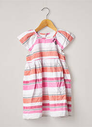 Robe mi-longue doublure manches courtes rose CATIMINI fille