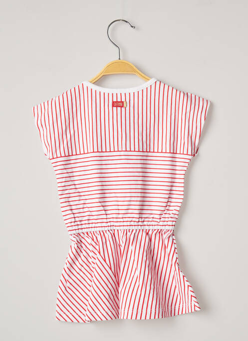 Robe mi-longue manches courtes manches courtes rouge CATIMINI fille
