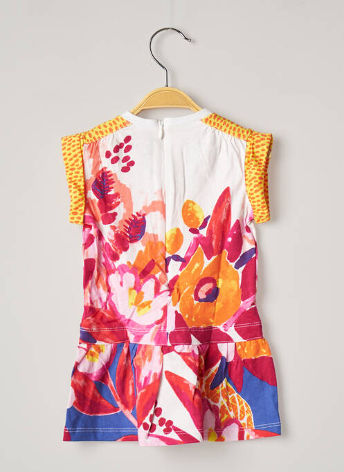 Robe mi-longue taille froncée manches longues rouge CATIMINI fille
