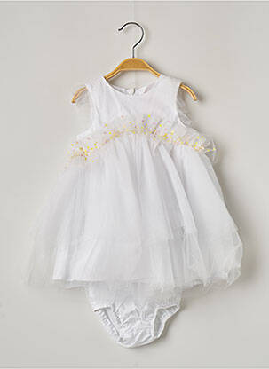 Ensemble short tissage popeline blanc LILI GAUFRETTE fille