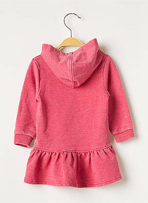 Robe pull sérigraphie manches longues rose 3 POMMES fille