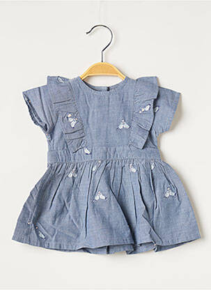 Robe mi-longue manches courtes manches courtes bleu ABSORBA fille