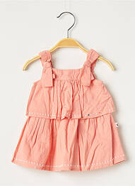 Robe mi-longue col carré fines bretelles orange ABSORBA fille