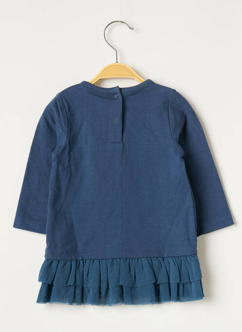 Robe mi-longue bleu 3 POMMES pour fille