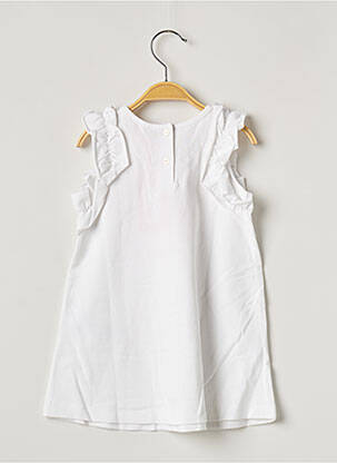 Robe mi-longue sans manche sans manche blanc LILI GAUFRETTE fille