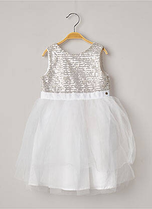 Robe mi-longue sans manche sans manche blanc LILI GAUFRETTE fille