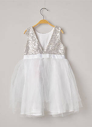Robe mi-longue sans manche sans manche blanc LILI GAUFRETTE fille