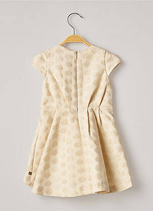 Robe mi-longue manches courtes manches courtes beige LILI GAUFRETTE fille