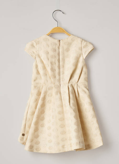 Robe mi-longue beige LILI GAUFRETTE pour fille