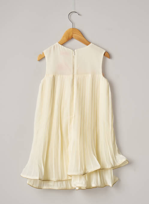 Robe mi-longue jaune LILI GAUFRETTE pour fille