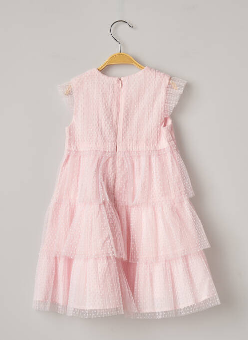 Robe mi-longue rose LILI GAUFRETTE pour fille