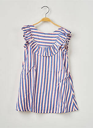 Robe mi-longue manches courtes manches courtes bleu JEAN BOURGET fille