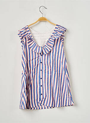 Robe mi-longue manches courtes manches courtes bleu JEAN BOURGET fille
