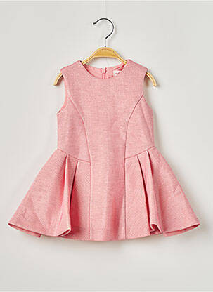 Robe mi-longue sans manche sans manche rose LILI GAUFRETTE fille