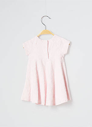 Robe mi-longue manches courtes manches courtes rose LILI GAUFRETTE fille