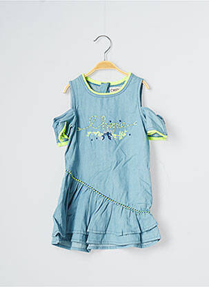 Robe mi-longue manches courtes manches courtes bleu CHIPIE fille
