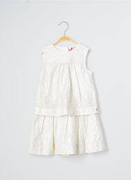 Robe mi-longue sans manche sans manche blanc LILI GAUFRETTE fille