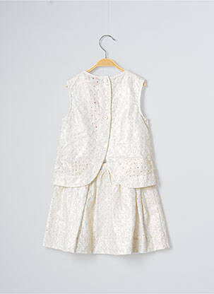 Robe mi-longue sans manche sans manche blanc LILI GAUFRETTE fille