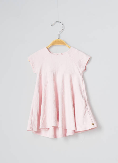 Robe mi-longue rose LILI GAUFRETTE pour fille