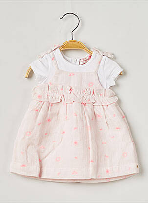 Robe mi-longue doublure manches courtes rose LILI GAUFRETTE fille