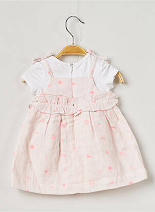 Robe mi-longue doublure manches courtes rose LILI GAUFRETTE fille