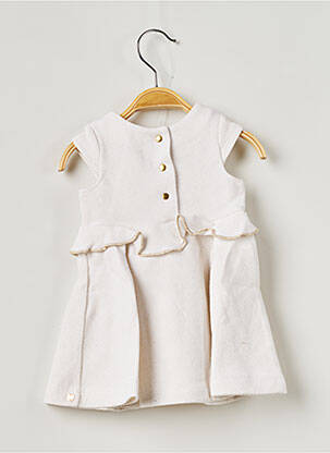 Robe mi-longue manches courtes manches courtes blanc LILI GAUFRETTE fille