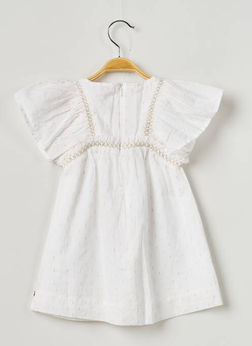Robe mi-longue blanc LILI GAUFRETTE pour fille