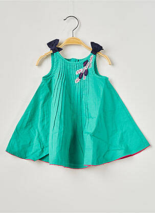 Robe mi-longue sans manche sans manche vert CATIMINI fille