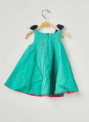 Robe mi-longue sans manche sans manche vert CATIMINI fille