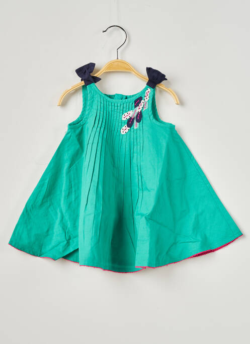 Robe mi-longue sans manche sans manche vert CATIMINI fille