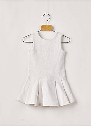 Robe mi-longue blanc LILI GAUFRETTE fille