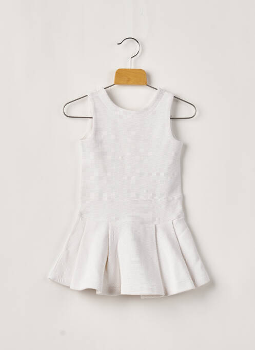 Robe mi-longue blanc LILI GAUFRETTE fille