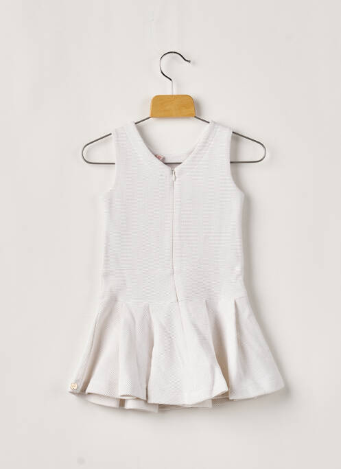 Robe mi-longue blanc LILI GAUFRETTE pour fille