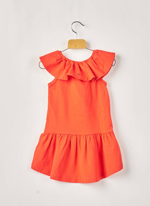 Robe mi-longue orange LILI GAUFRETTE pour fille