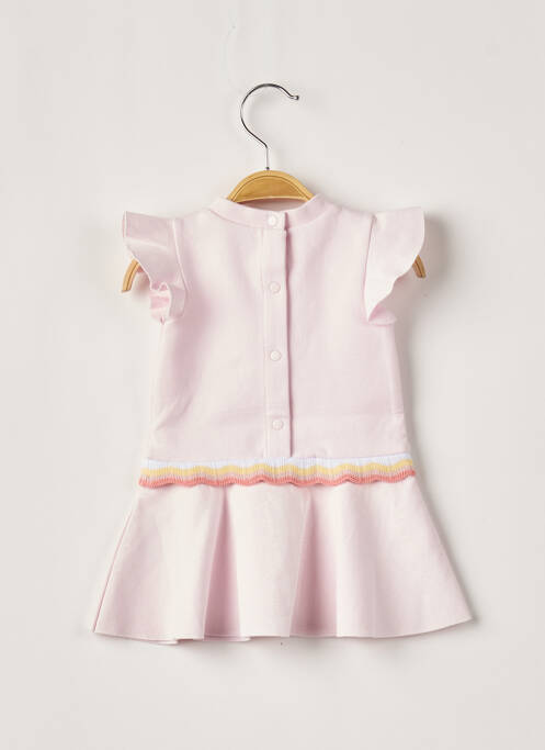 Robe mi-longue rose LILI GAUFRETTE pour fille