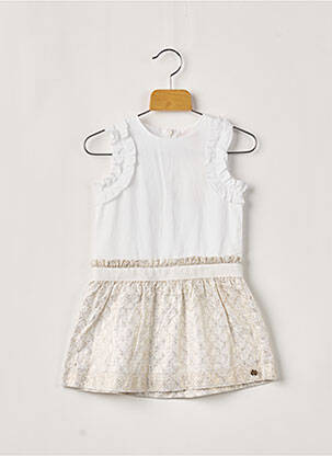 Robe mi-longue blanc LILI GAUFRETTE fille