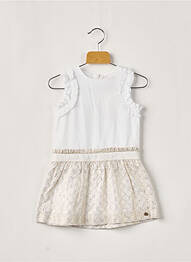 Robe mi-longue blanc LILI GAUFRETTE fille