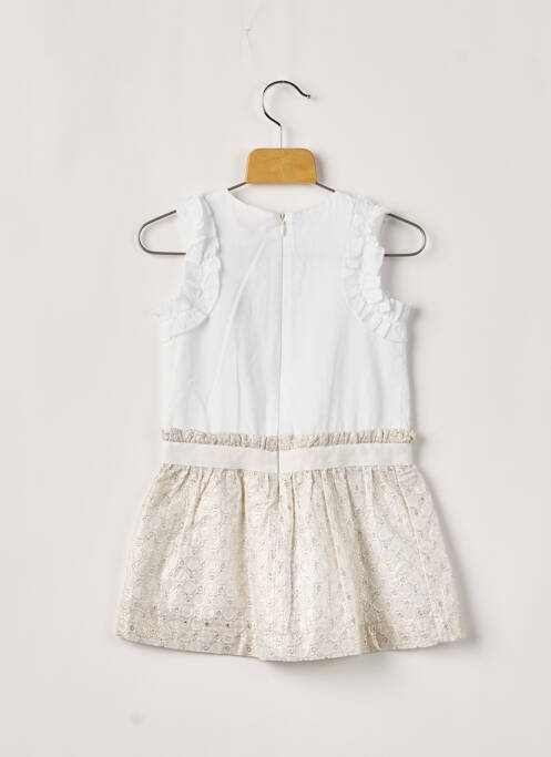 Robe mi-longue blanc LILI GAUFRETTE pour fille